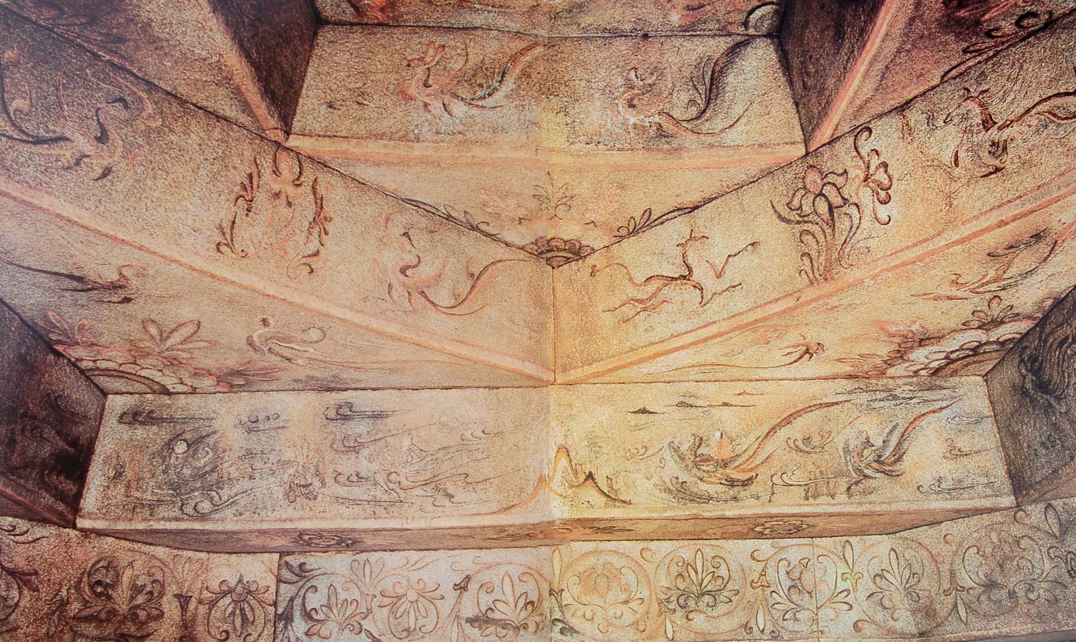 0-큰무덤안칸 서쪽천정의 벽화