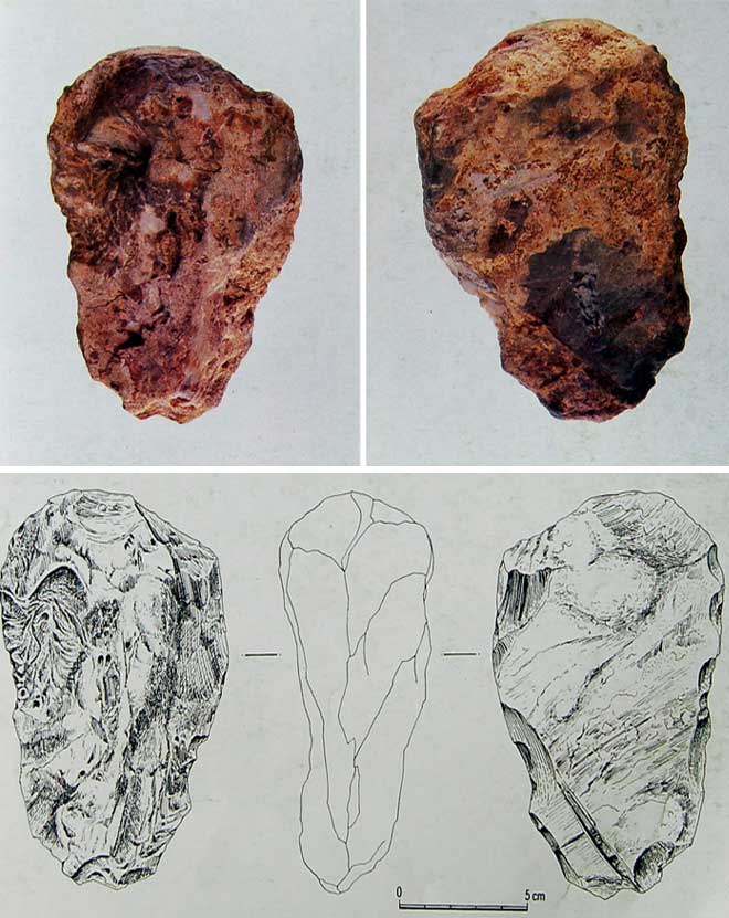 0-주먹도끼모양석기와 실측도