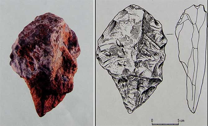 0-뾰족끝석기와 실측도