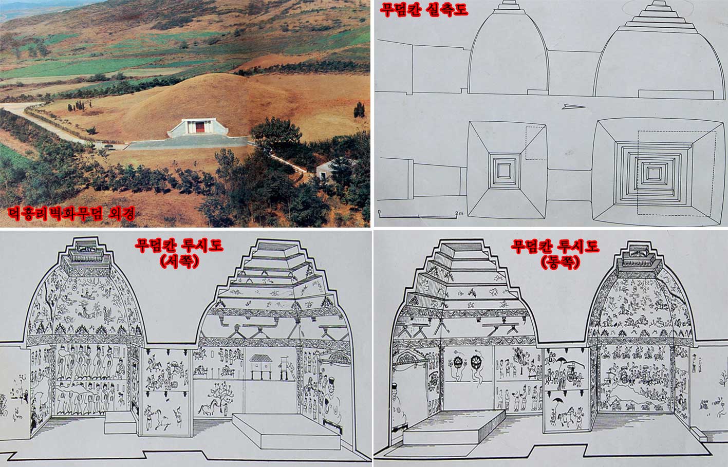 0-덕흥리벽화무덤의 외경과 실측도, 무덤칸 투시도