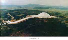 La vue générale du tombeau du roi de Tangun