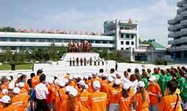 Entrance Ceremony of the Campers from Different Countries at the Songdowon International Schoolchildren’s Camp