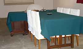 The table on which President Kim Il Sung ratified the document of armistice agreement (Jonsung Revolutionary Site)