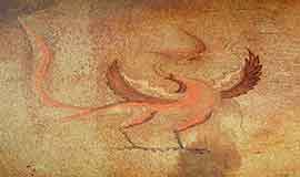 중무덤안칸 남벽동쪽부분의 주작