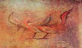 중무덤안칸 남벽서쪽부분의 주작